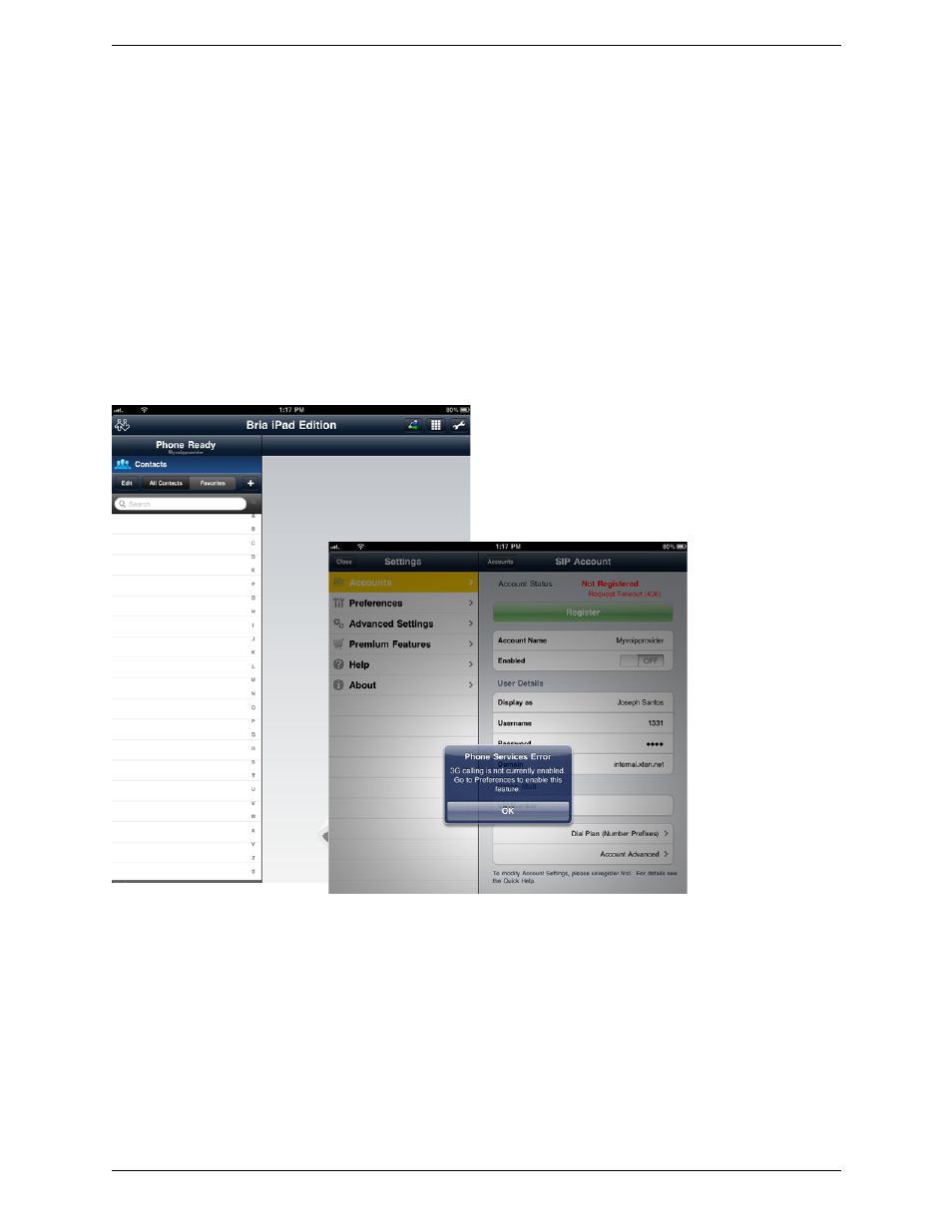 3 making phone calls, 1 starting and quitting bria, Making phone calls | Starting and quitting bria, 3making phone calls | CounterPath Bria iPad Edition 2.0 User Guide User Manual | Page 15 / 70