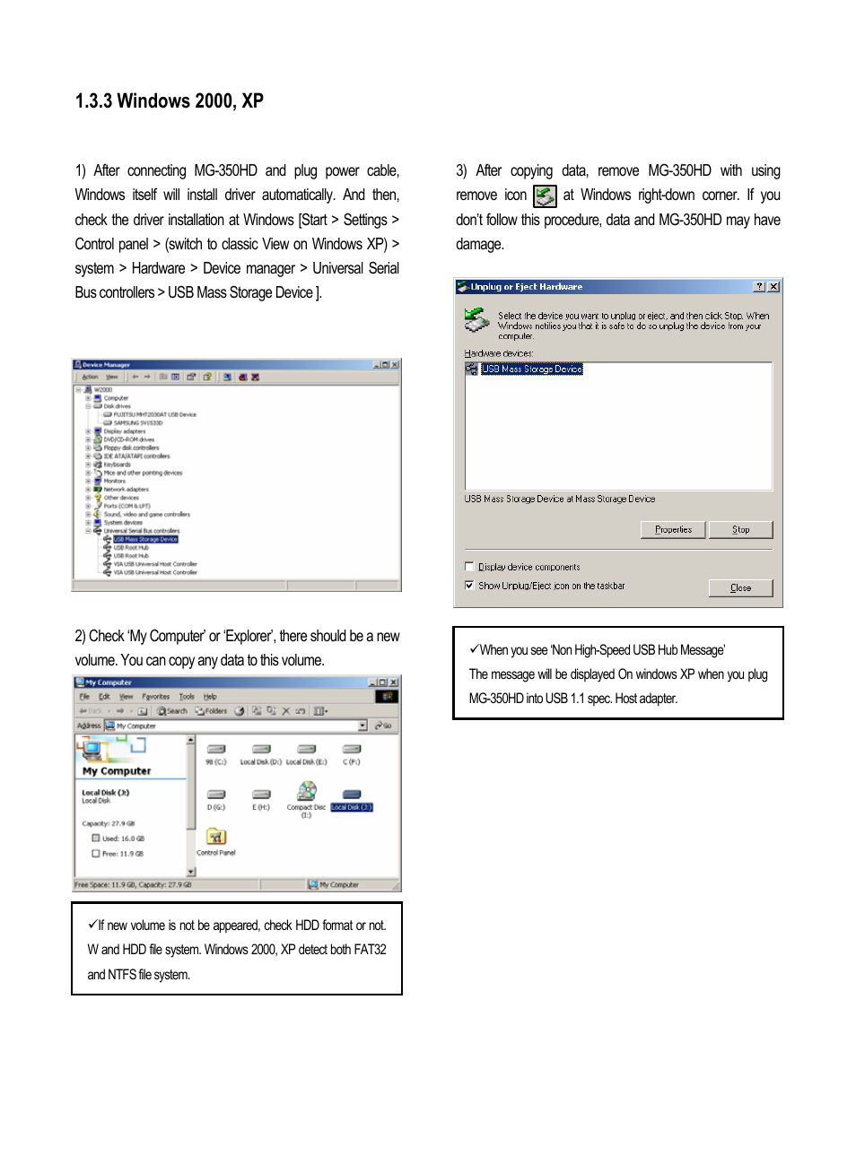 3 windows 2000, xp | AL Tech MEDIAGATE MG-350HD User Manual | Page 22 / 107