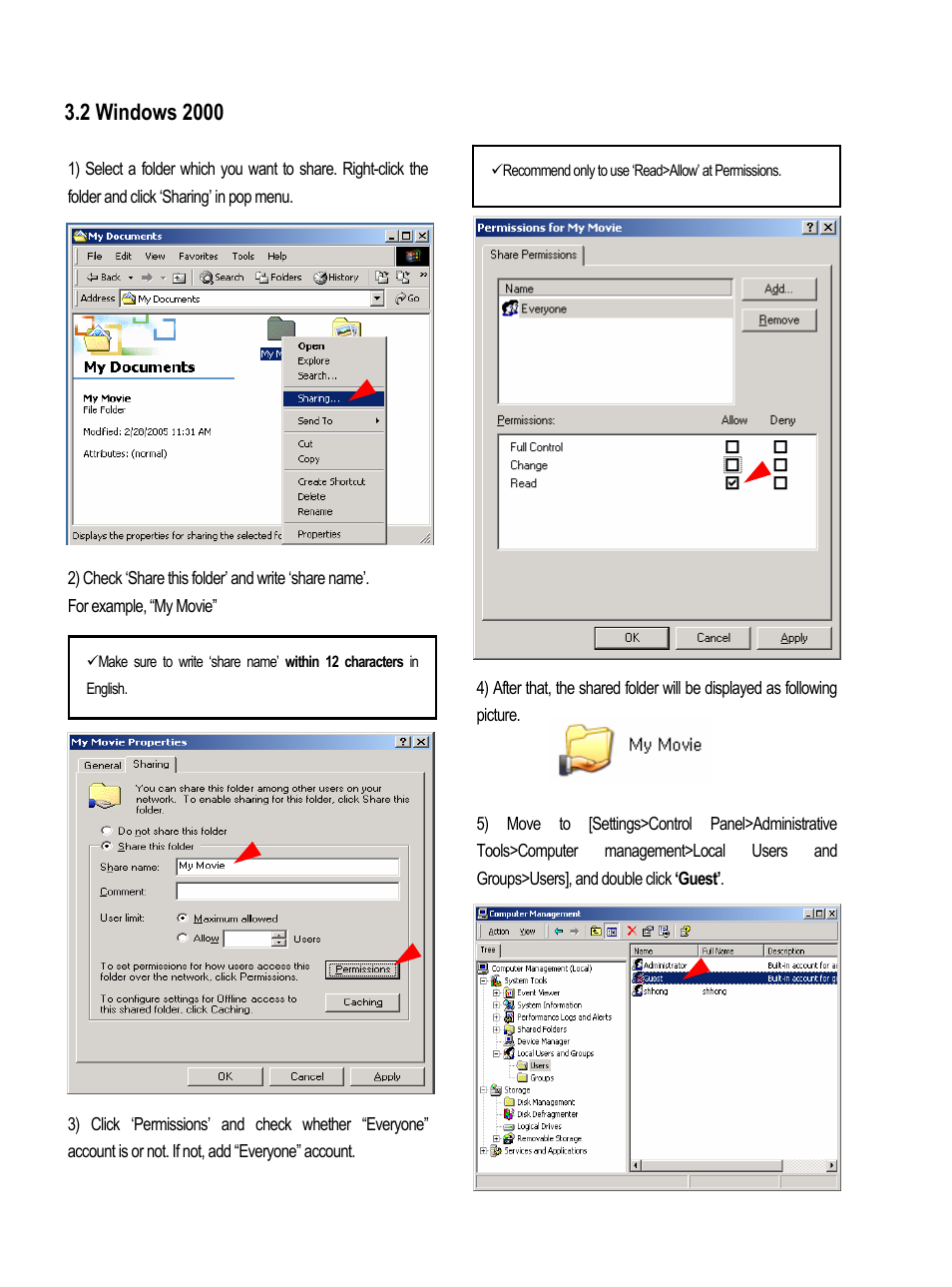 2 windows 2000 | AL Tech MEDIAGATE MG-350HD User Manual | Page 33 / 107
