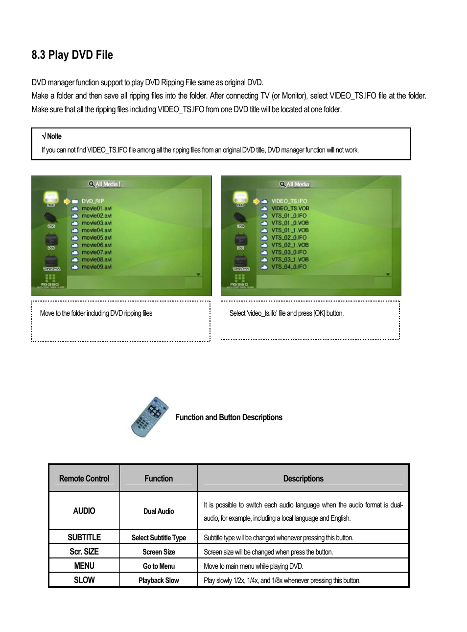3 play dvd file | AL Tech MEDIAGATE MG-350HD User Manual | Page 99 / 107