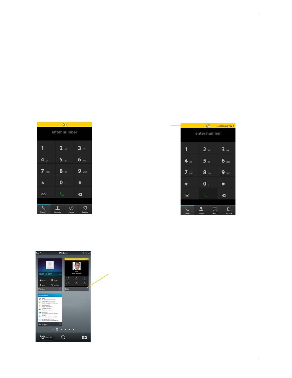 3 making phone calls, 1 starting and quitting bria, Making phone calls | Starting and quitting bria, 3making phone calls | CounterPath Bria BlackBerry Edition User Guide User Manual | Page 11 / 44