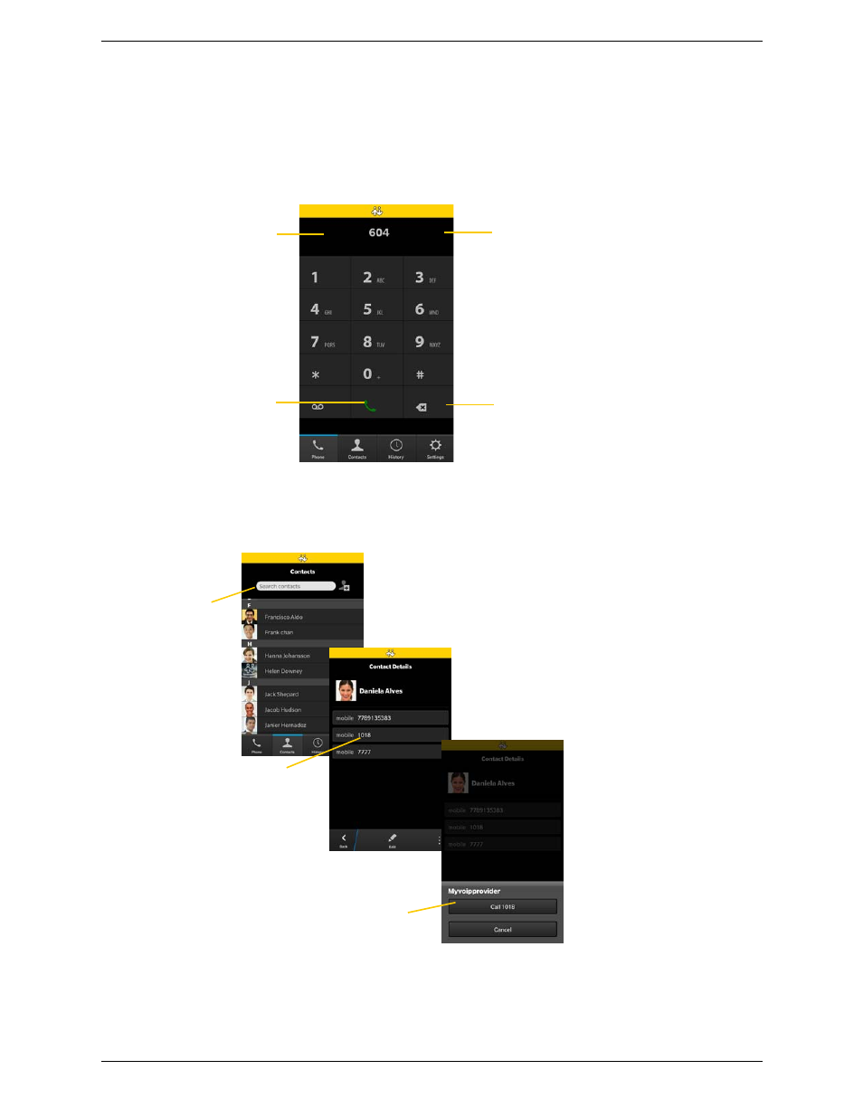 3 placing a call, Placing a call | CounterPath Bria BlackBerry Edition User Guide User Manual | Page 13 / 44