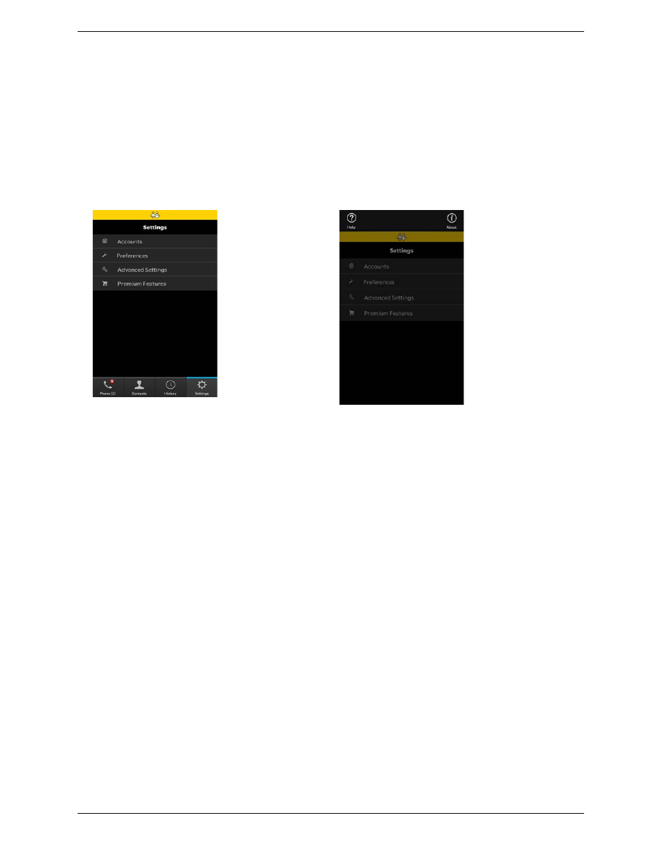 4 settings, Settings, 4settings | CounterPath Bria BlackBerry Edition User Guide User Manual | Page 27 / 44