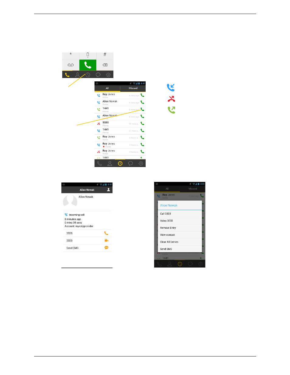 12 history, History | CounterPath Bria Android Edition 3.1 User Guide User Manual | Page 31 / 74