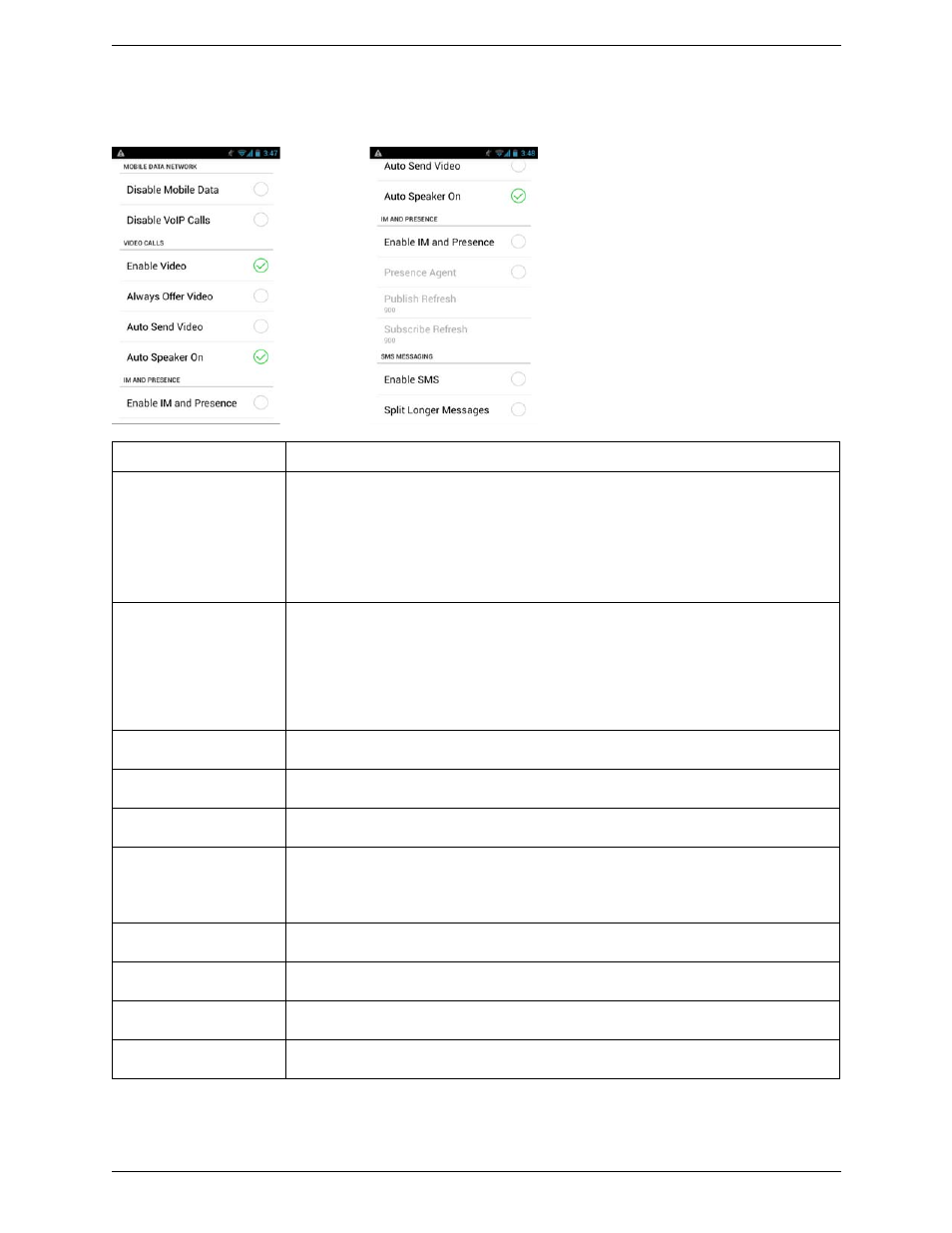 Account specific features (sip) | CounterPath Bria Android Edition 3.1 User Guide User Manual | Page 53 / 74