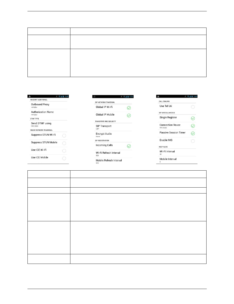 Account advanced (sip) | CounterPath Bria Android Edition 3.1 User Guide User Manual | Page 54 / 74