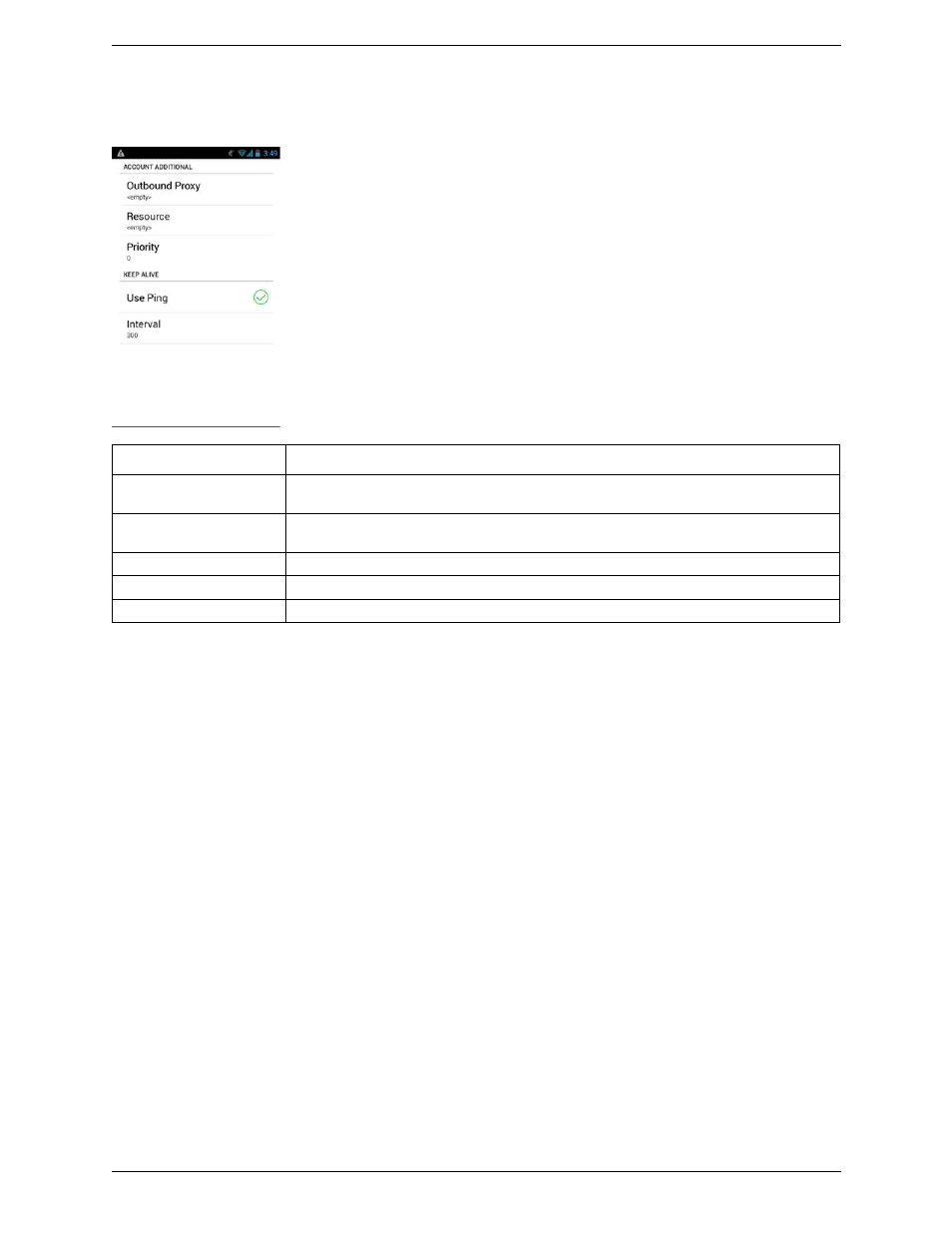 Account advanced (xmpp) | CounterPath Bria Android Edition 3.1 User Guide User Manual | Page 58 / 74