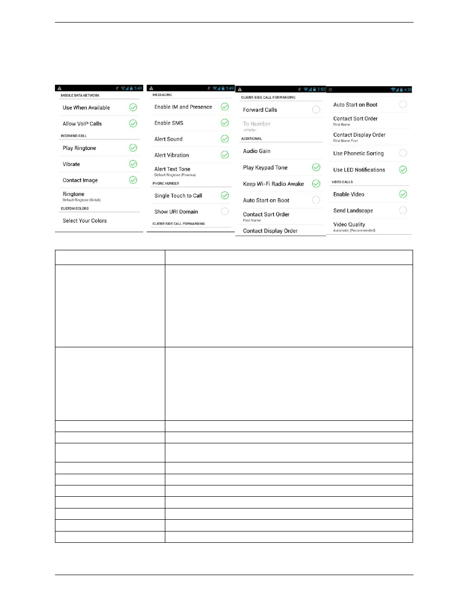 2 preferences, Preferences | CounterPath Bria Android Edition 3.1 User Guide User Manual | Page 59 / 74