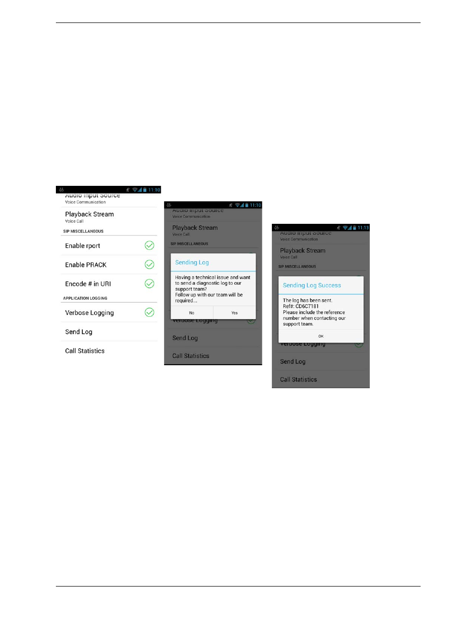 A troubleshooting | CounterPath Bria Android Edition 3.1 User Guide User Manual | Page 70 / 74
