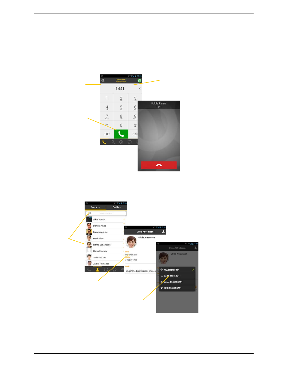 3 placing a bria call, Placing a bria call | CounterPath Bria Android Edition 3.0 User Guide User Manual | Page 19 / 72