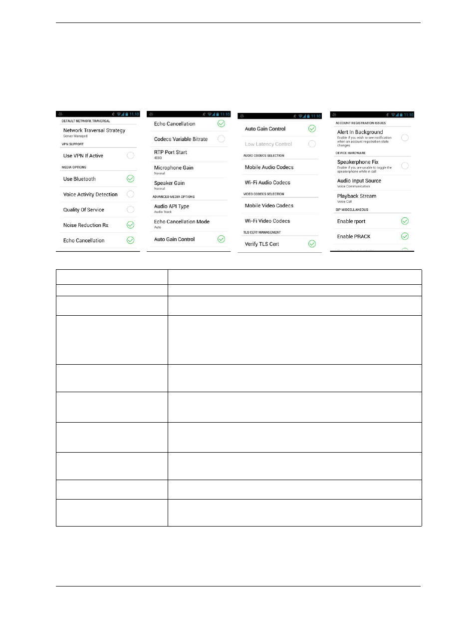 3 advanced settings, Advanced settings | CounterPath Bria Android Edition 3.0 User Guide User Manual | Page 61 / 72