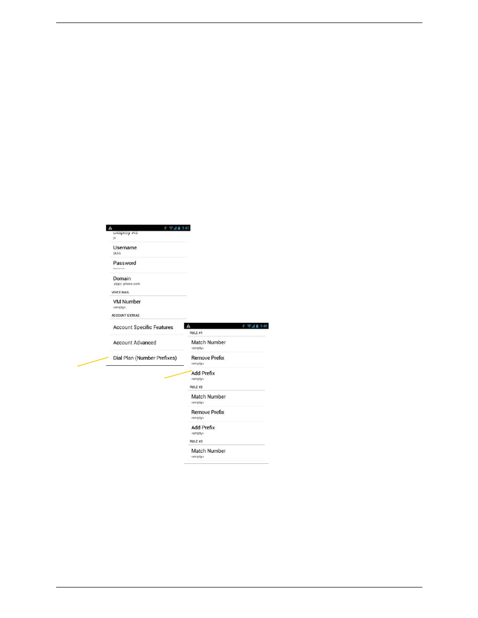 B dial plans, Setting up dial plans | CounterPath Bria Android Edition 3.0 User Guide User Manual | Page 70 / 72