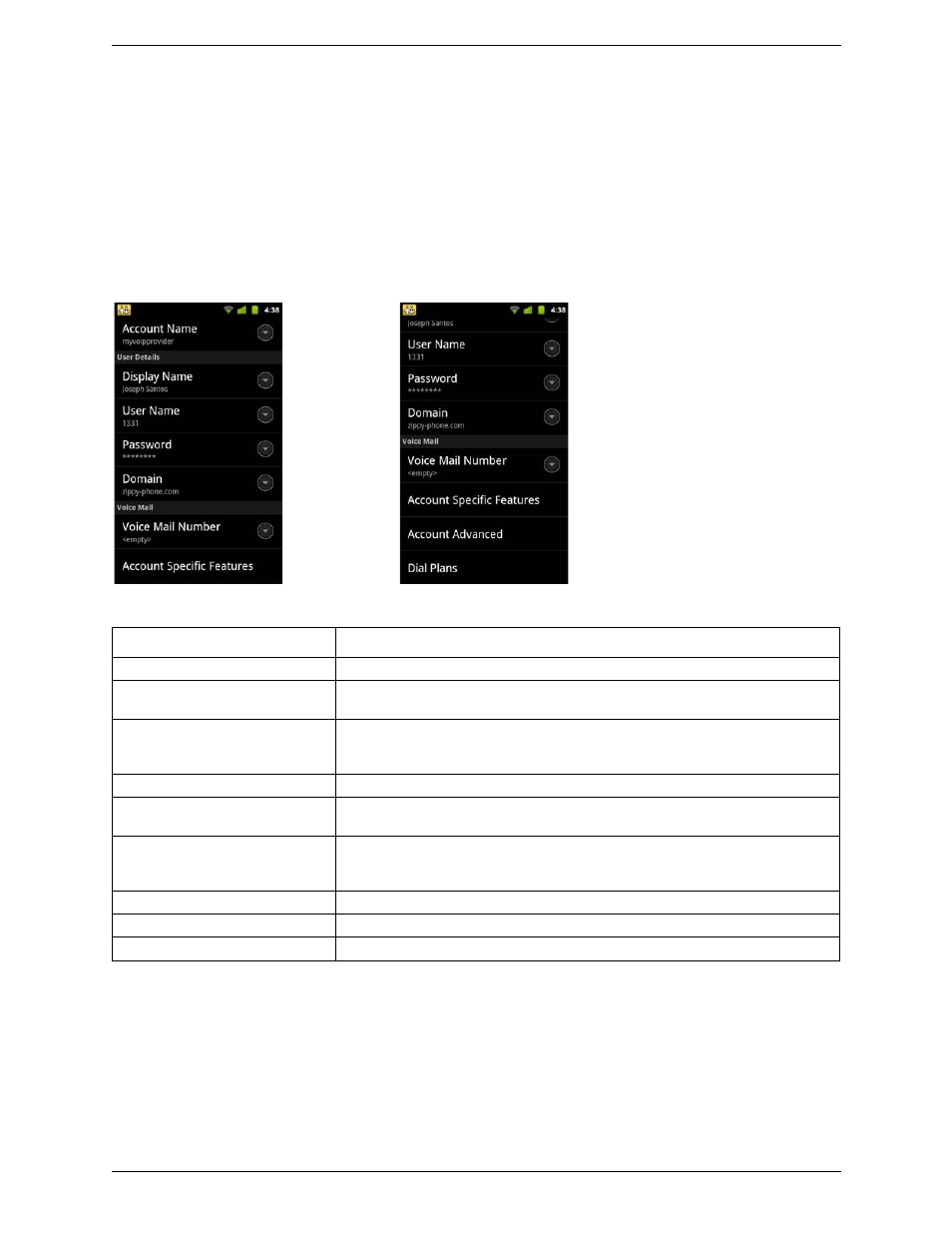 1 accounts, Accounts, Sip accounts | CounterPath Bria Android Edition 2.2 User Guide User Manual | Page 44 / 60