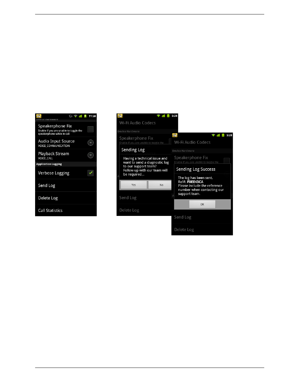 A troubleshooting | CounterPath Bria Android Edition 2.2 User Guide User Manual | Page 57 / 60