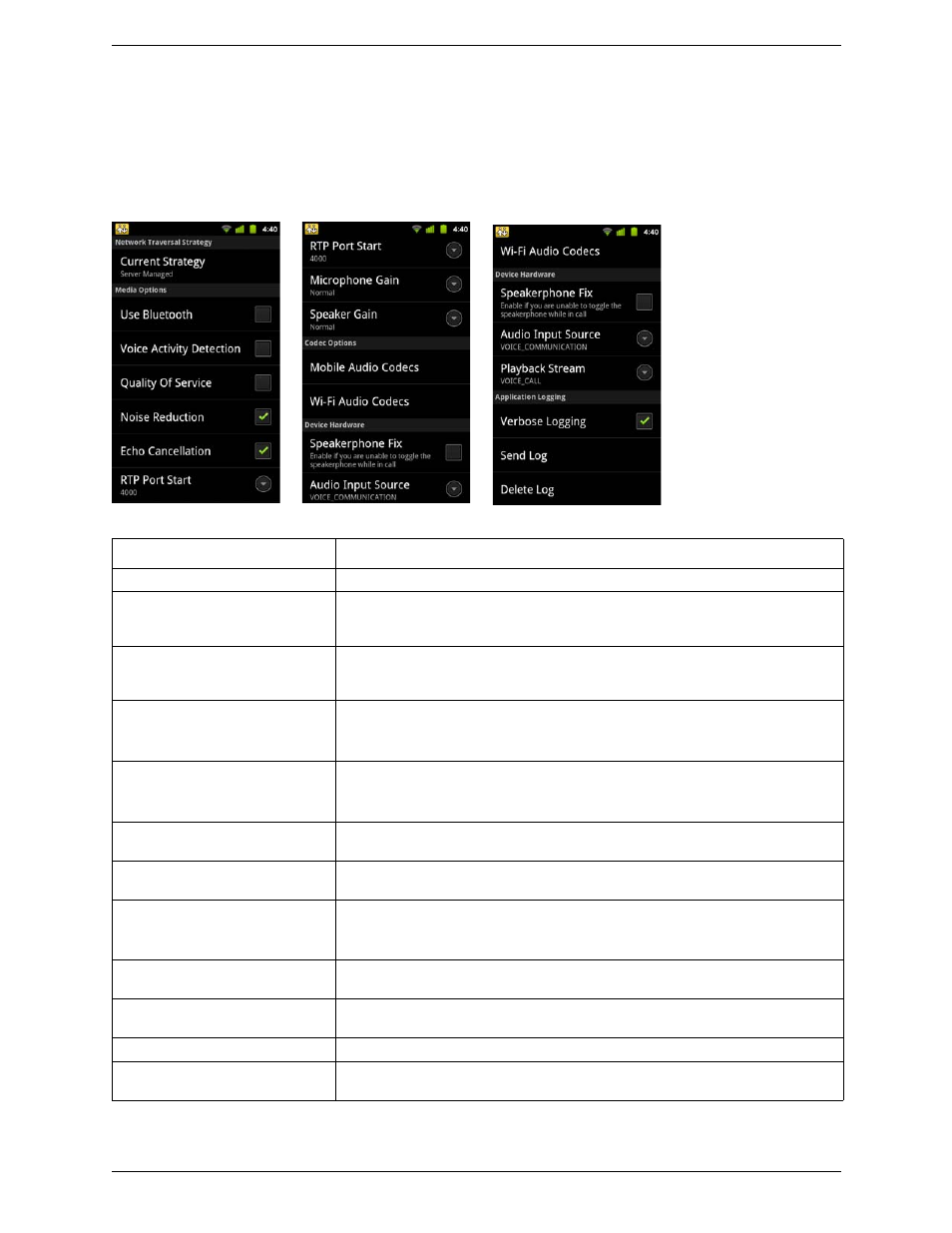 3 advanced settings, Advanced settings | CounterPath Bria Android Edition 2.1 User Guide User Manual | Page 51 / 60