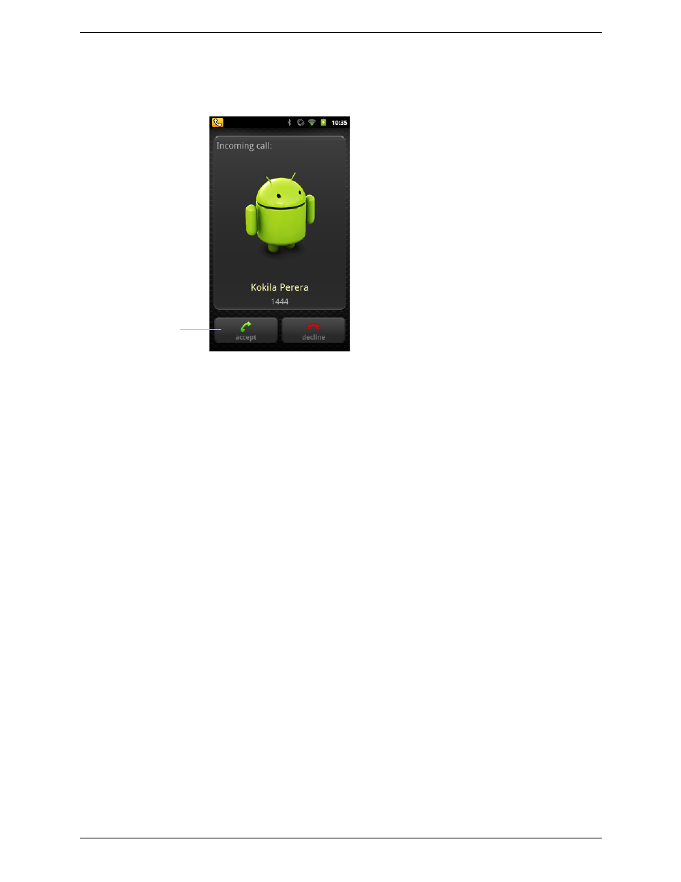 4 handling incoming calls, Handling incoming calls | CounterPath Bria Android Edition 1.1.9 User Guide User Manual | Page 15 / 40