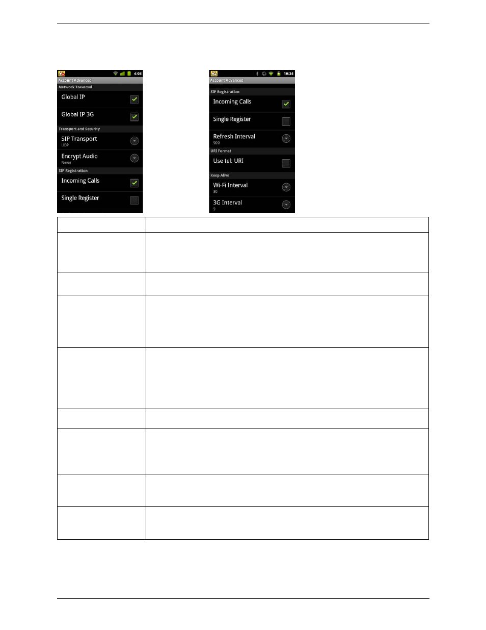 Account advanced | CounterPath Bria Android Edition 1.1.9 User Guide User Manual | Page 29 / 40