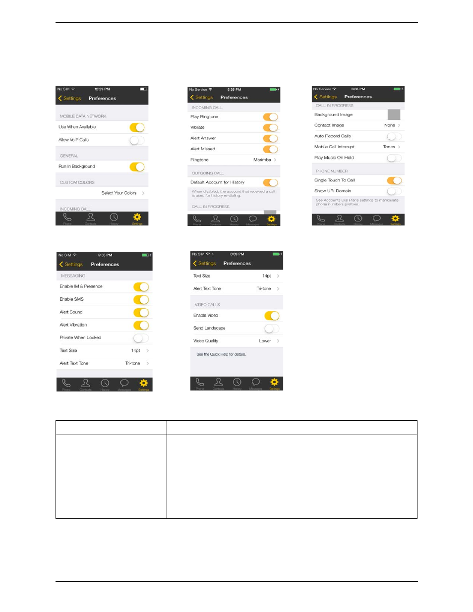 2 preferences, Preferences | CounterPath Bria iPhone Edition 3.1 User Guide User Manual | Page 57 / 78