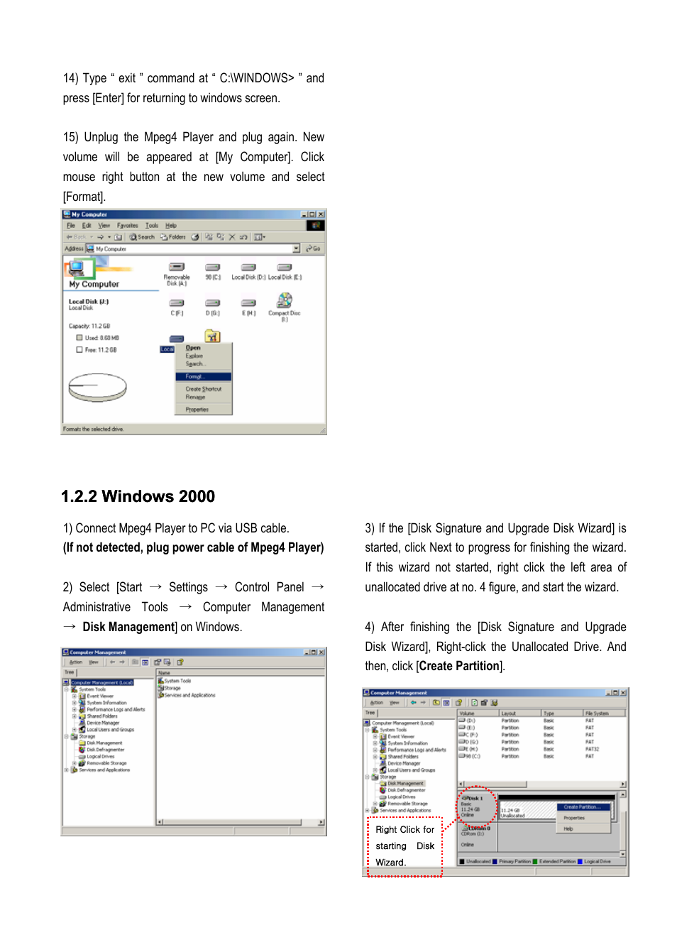 2 windows 2000 | AL Tech Portable MPEG Player User Manual | Page 10 / 36