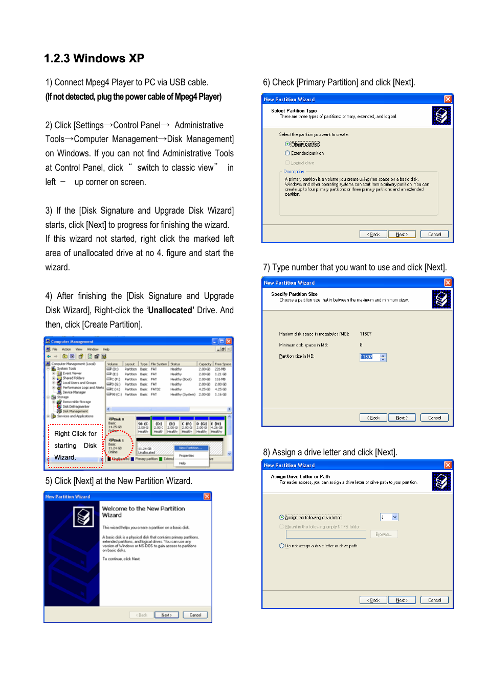3 windows xp | AL Tech Portable MPEG Player User Manual | Page 12 / 36
