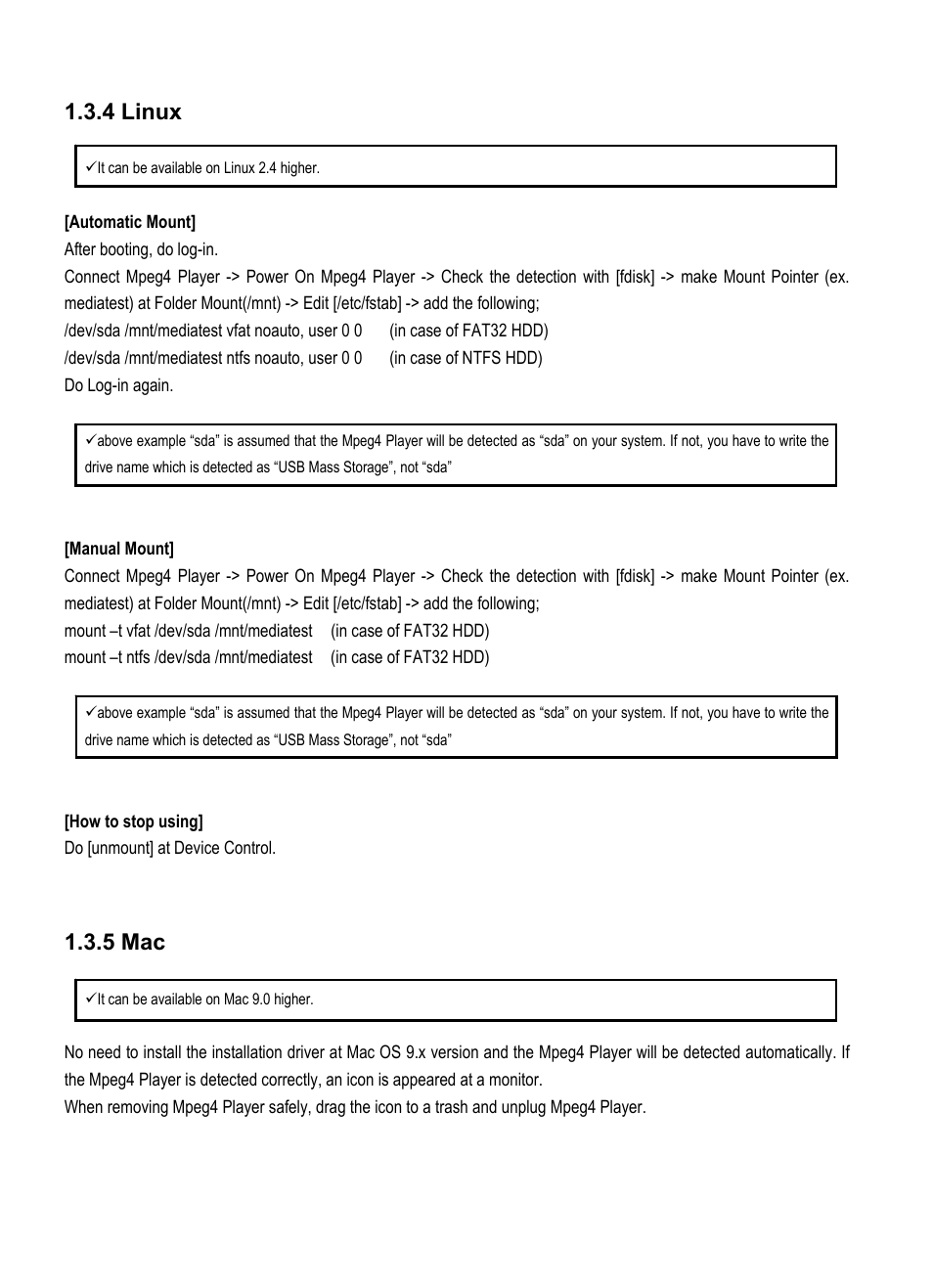 4 linux, 5 mac | AL Tech Portable MPEG Player User Manual | Page 17 / 36