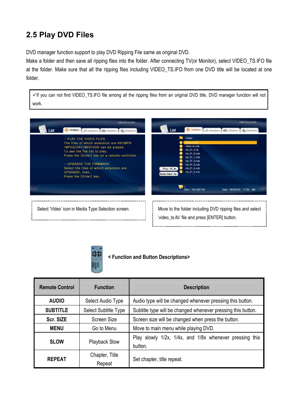 5 play dvd files | AL Tech Portable MPEG Player User Manual | Page 28 / 36