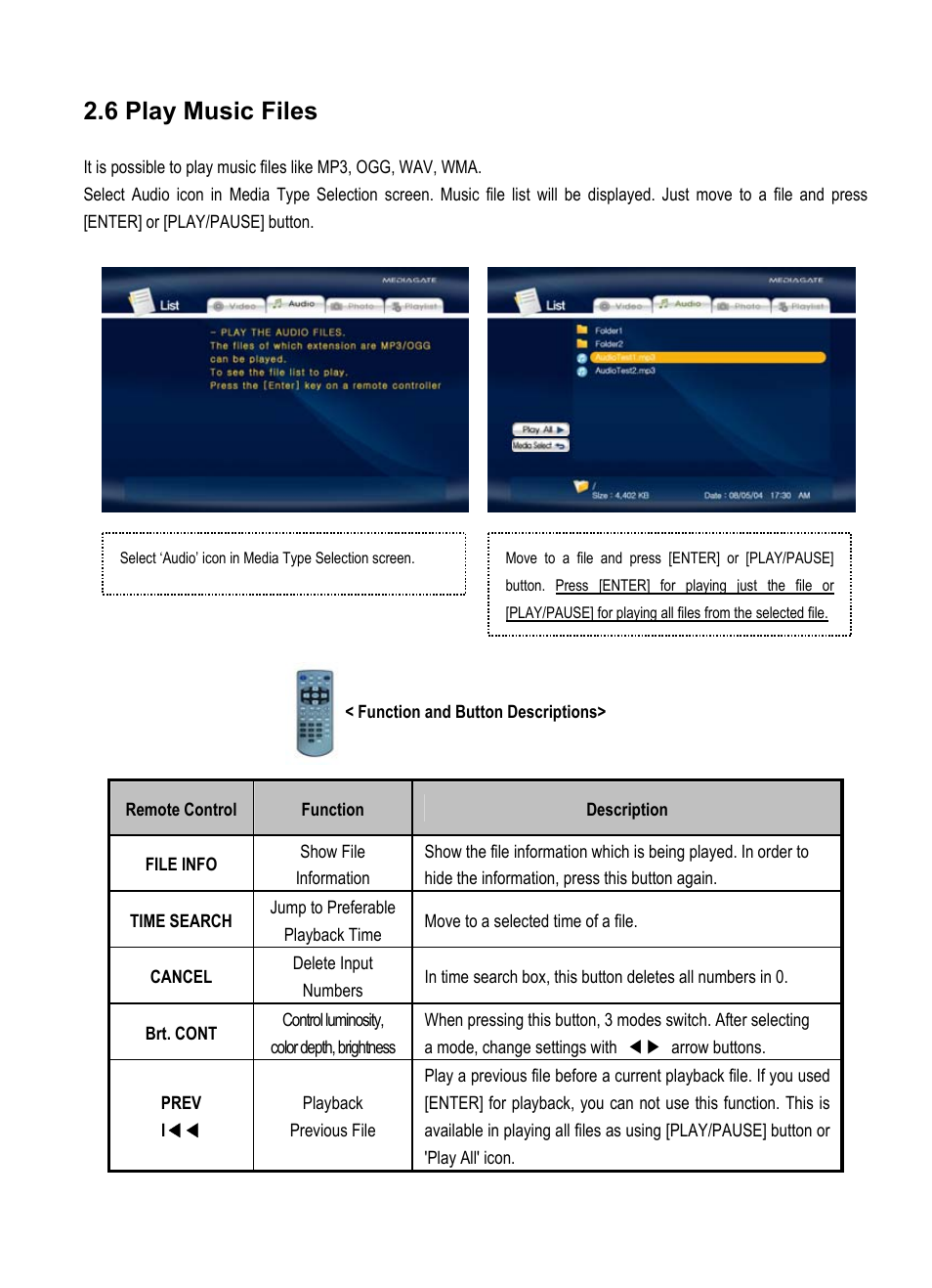 6 play music files | AL Tech Portable MPEG Player User Manual | Page 30 / 36