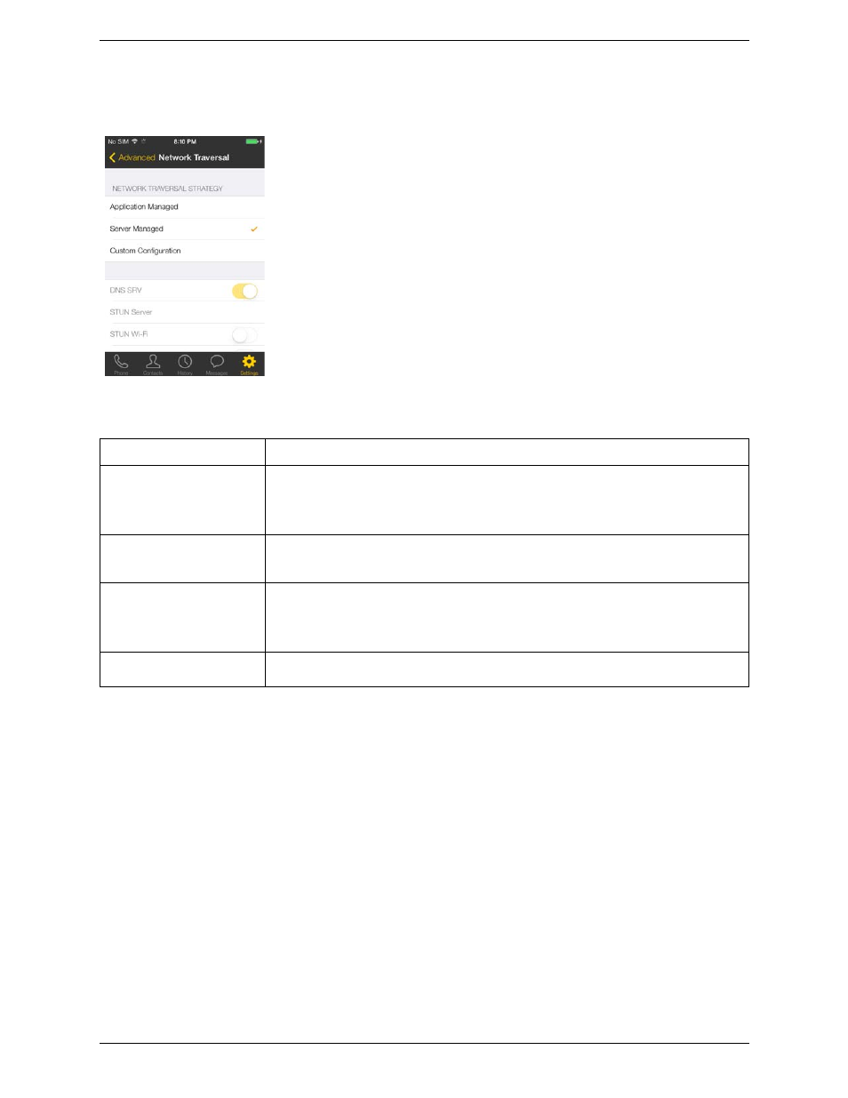 Network traversal strategy | CounterPath Bria iPhone Edition 3.0 User Guide User Manual | Page 62 / 76