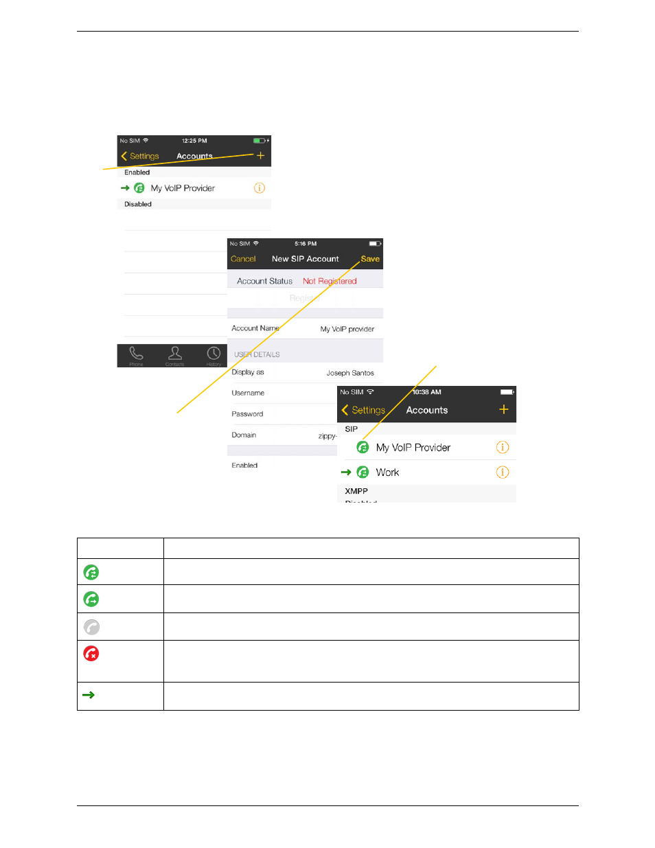 Setting up multiple accounts | CounterPath Bria iPhone Edition 3.0 User Guide User Manual | Page 9 / 76