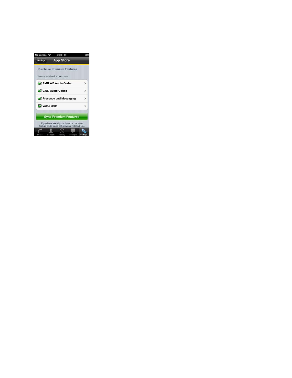 4 premium features, Premium features | CounterPath Bria iPhone Edition 2.4.2 User Guide User Manual | Page 61 / 72