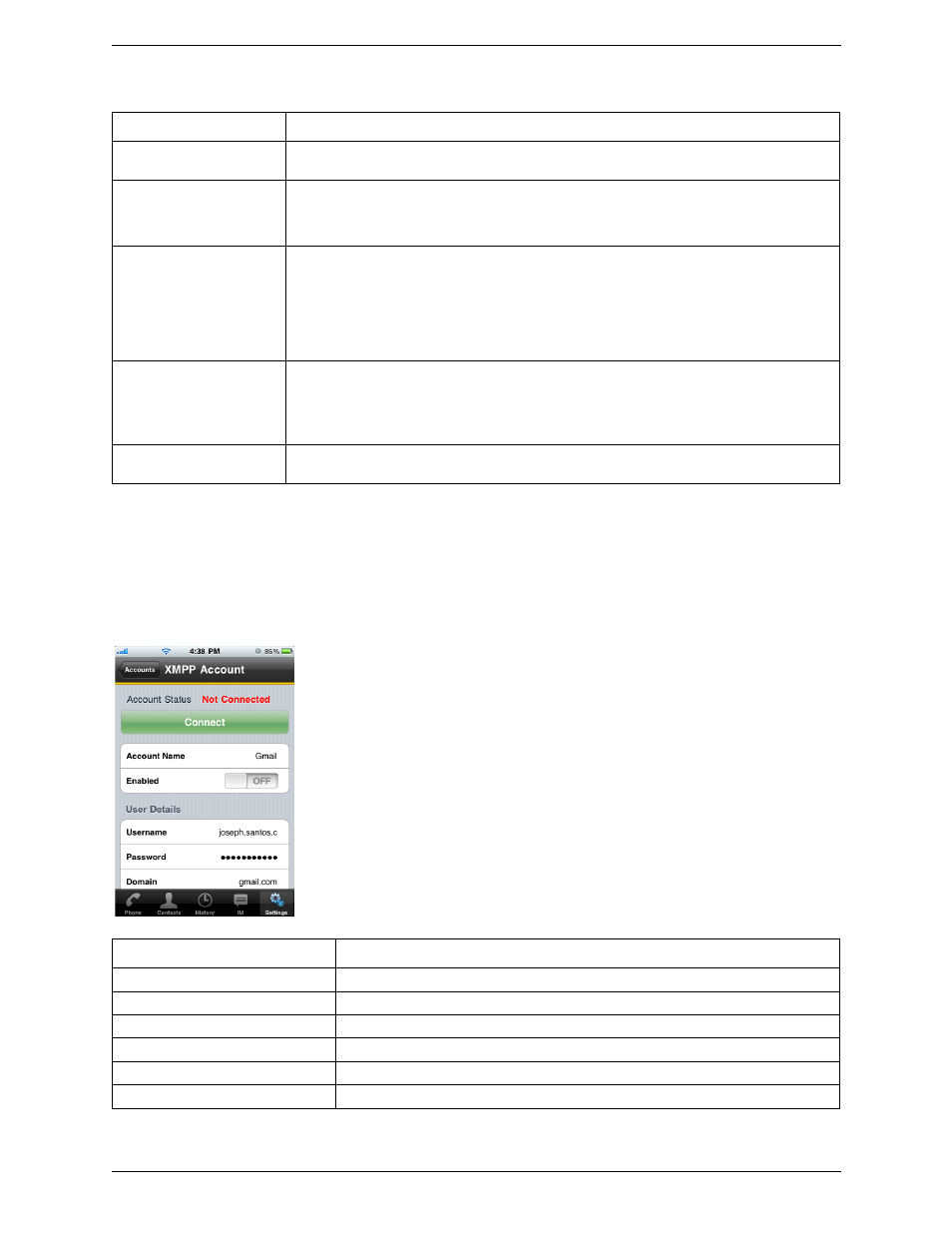 Xmpp accounts | CounterPath Bria iPhone Edition 2.4 User Guide User Manual | Page 50 / 72