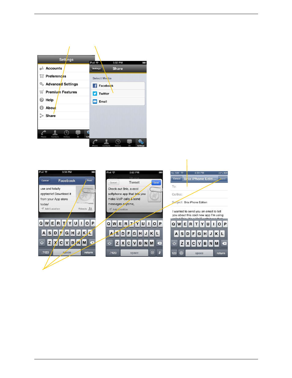 CounterPath Bria iPhone Edition 2.4 User Guide User Manual | Page 63 / 72