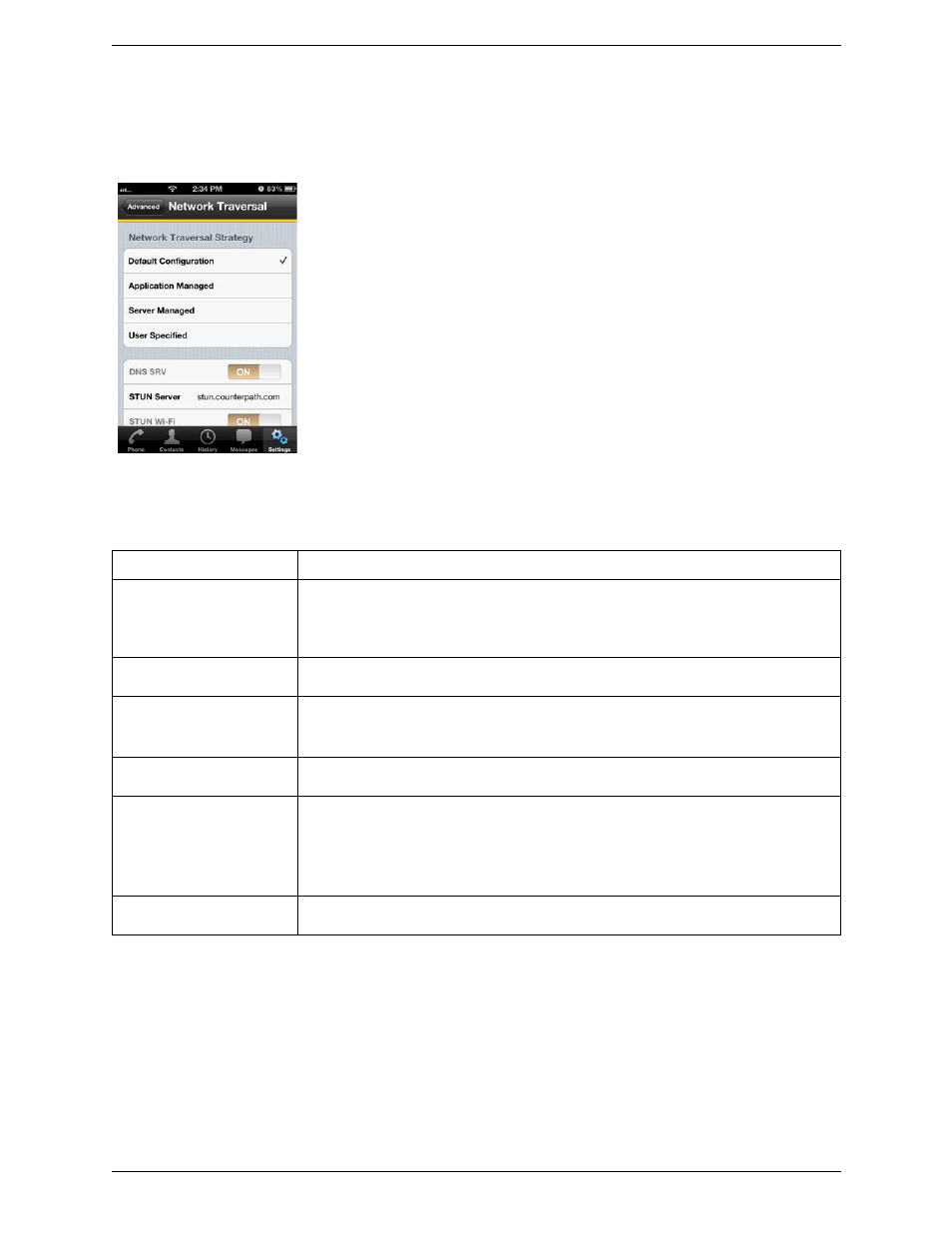 Network traversal strategy | CounterPath Bria iPhone Edition 2.1 User Guide User Manual | Page 53 / 64