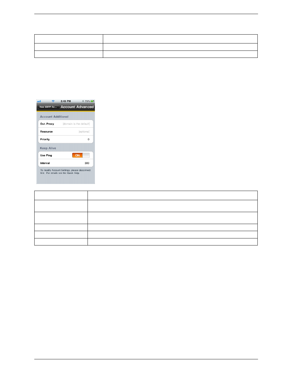 Account advanced (xmpp) | CounterPath Bria iPhone Edition 1.3.3 User Guide User Manual | Page 43 / 58