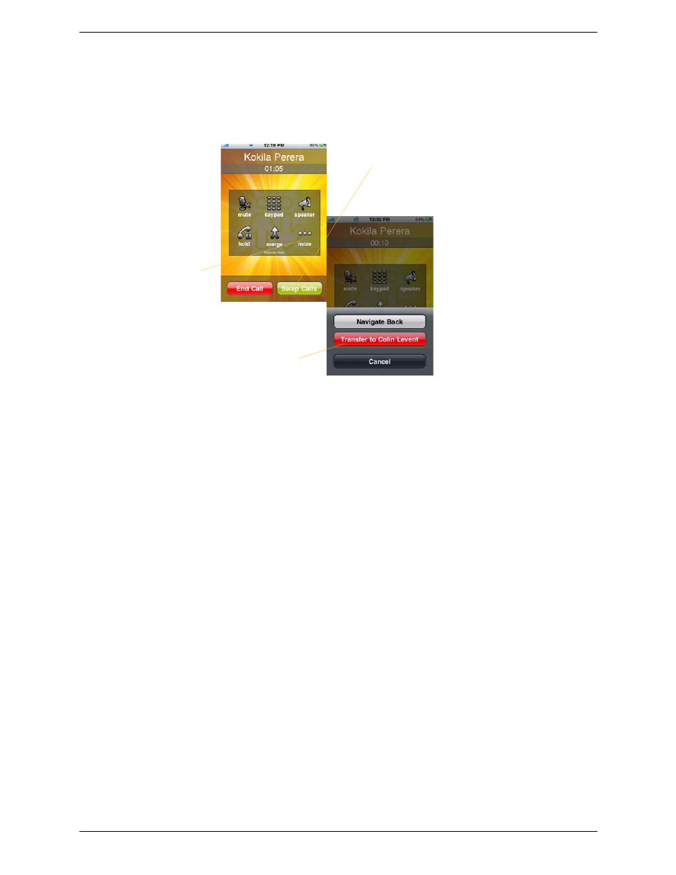 9 attended transfer, Attended transfer | CounterPath Bria iPhone Edition 1.2 User Guide User Manual | Page 20 / 38