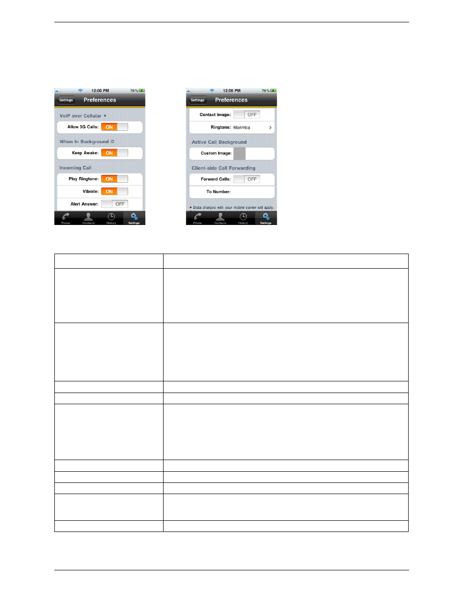 2 user preferences, User preferences | CounterPath Bria iPhone Edition 1.1.2 User Guide (Revision 3) User Manual | Page 28 / 38