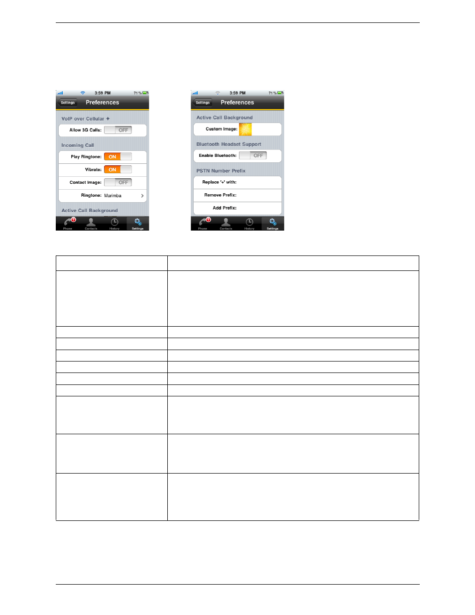 2 user preferences, User preferences | CounterPath Bria iPhone Edition User Guide User Manual | Page 20 / 26