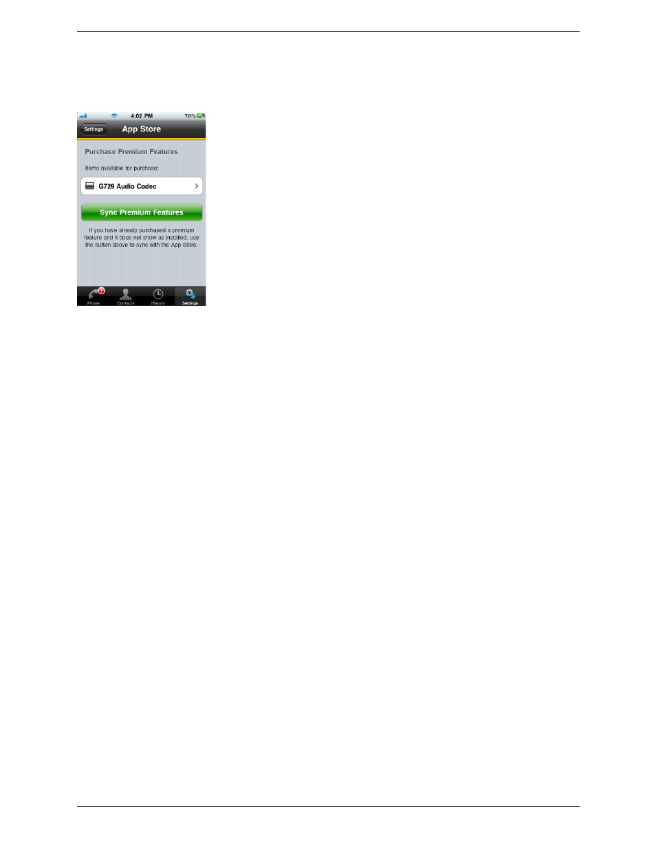 4 premium features, Premium features | CounterPath Bria iPhone Edition User Guide User Manual | Page 23 / 26