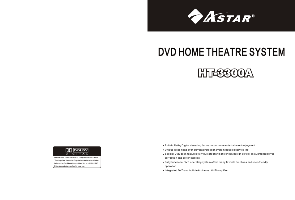 Astar electronic HT-3300A User Manual | 15 pages