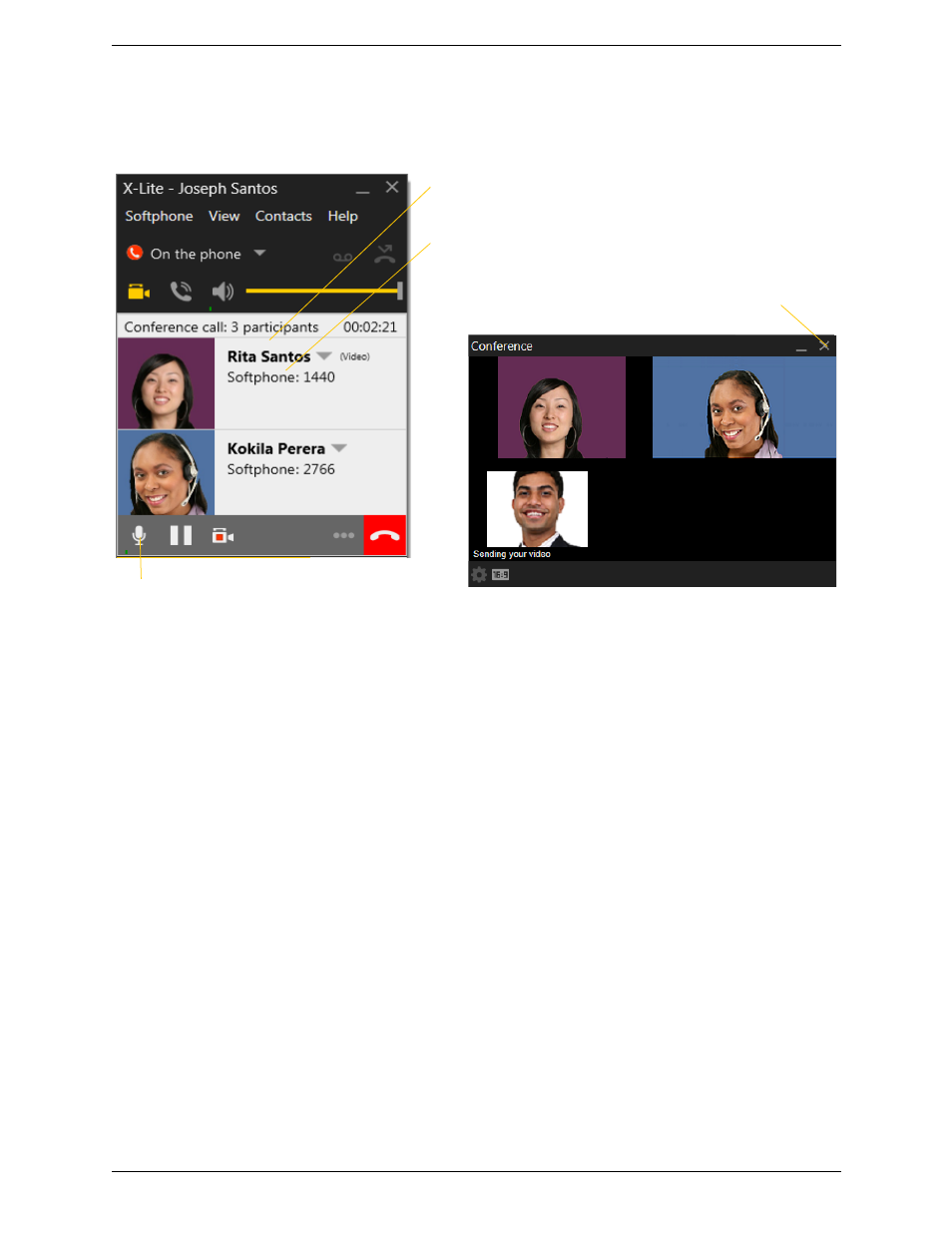 Video conference calls | CounterPath X-Lite 4.6 for Windows User Guide User Manual | Page 22 / 66