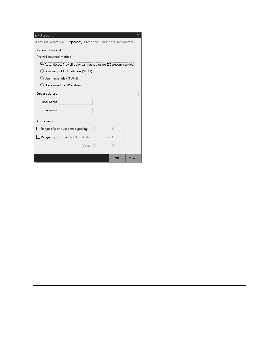 Sip account properties – topology | CounterPath X-Lite 4.6 for Windows User Guide User Manual | Page 43 / 66