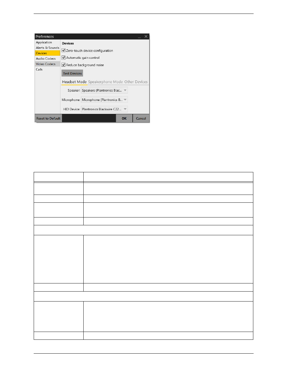 Preferences – devices | CounterPath X-Lite 4.6 for Windows User Guide User Manual | Page 50 / 66