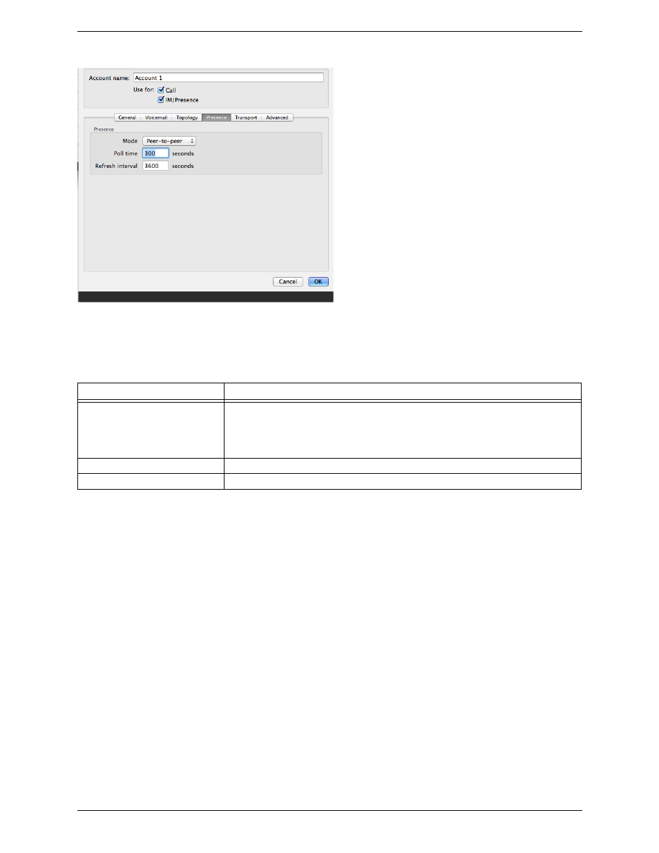 Account – presence | CounterPath X-Lite 4.6 for Mac User Guide User Manual | Page 41 / 61