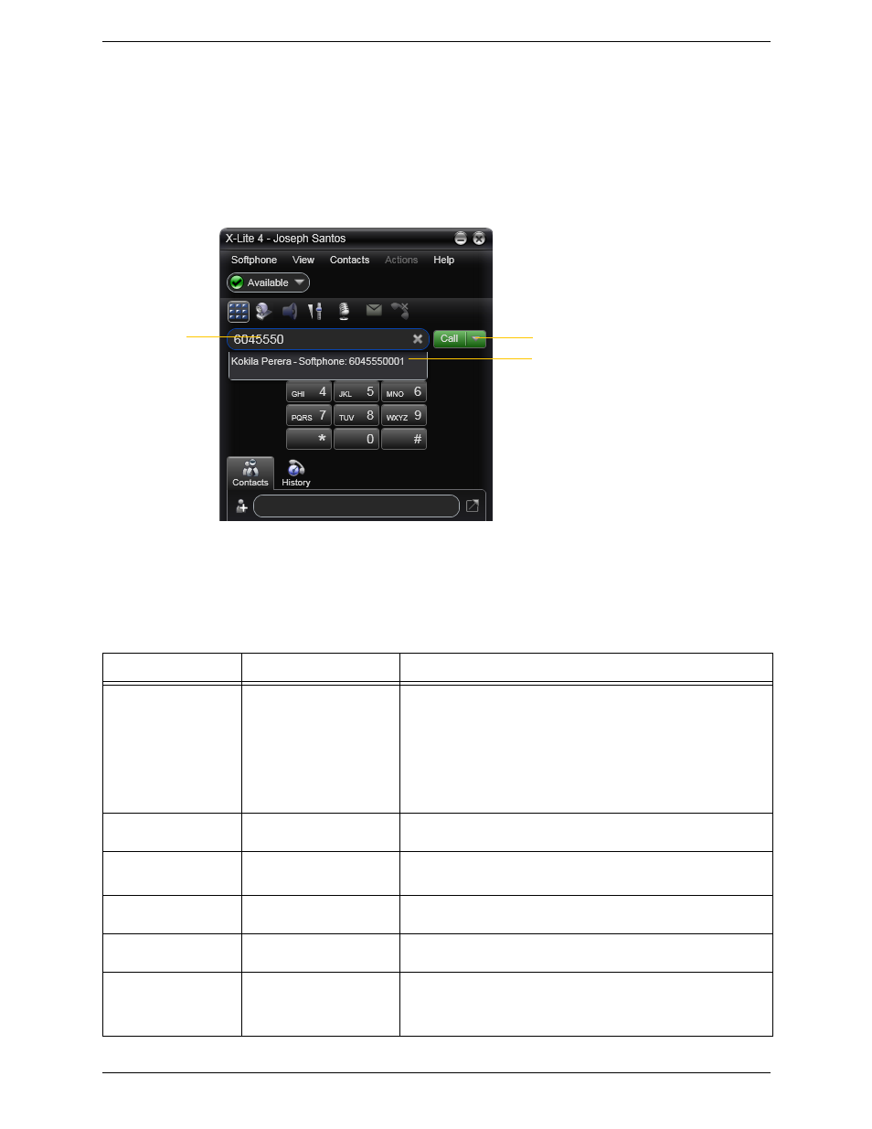 4 placing a call, Placing a call | CounterPath X-Lite 4 for Windows User Guide User Manual | Page 15 / 62
