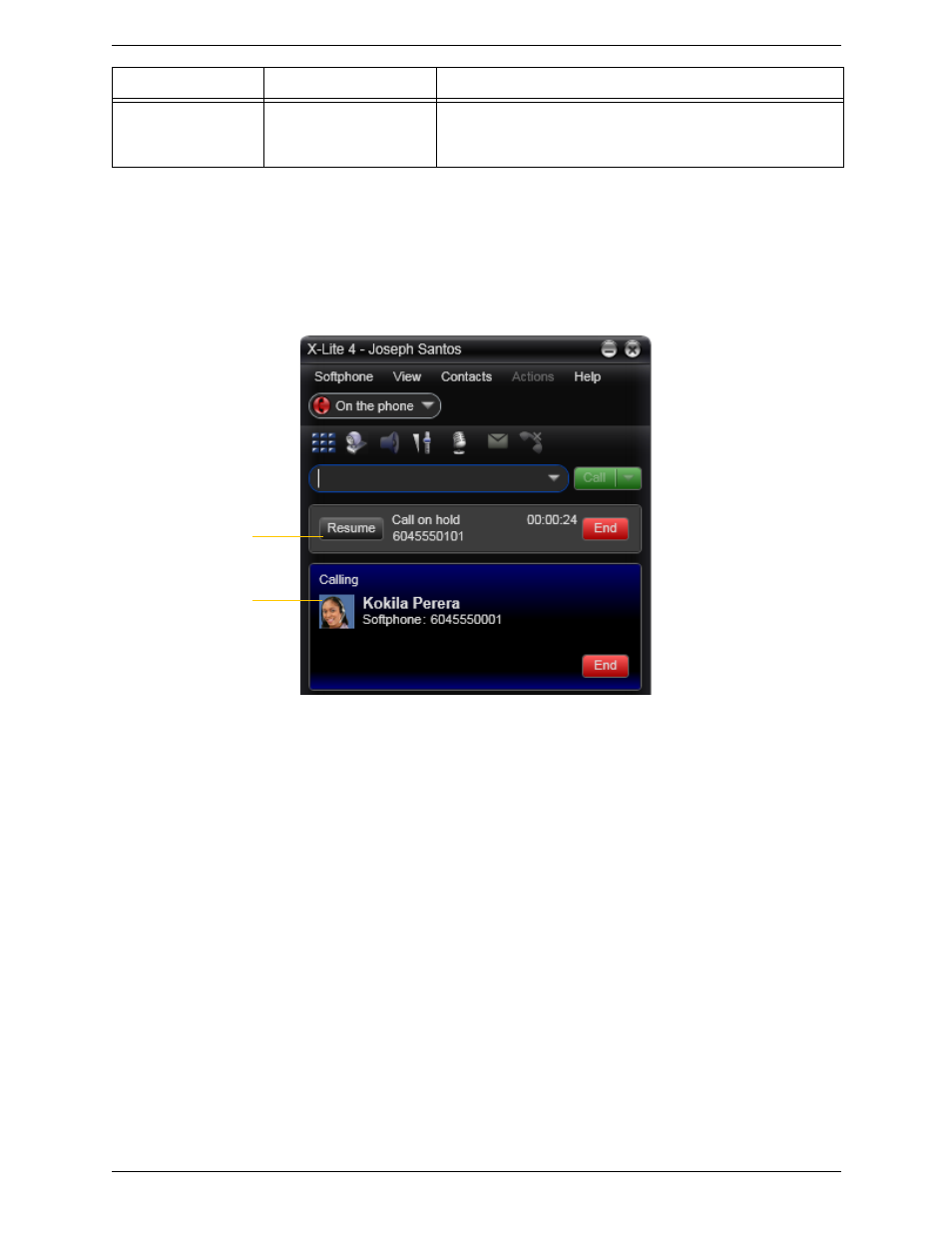 Placing another call, Ending a call | CounterPath X-Lite 4 for Windows User Guide User Manual | Page 16 / 62