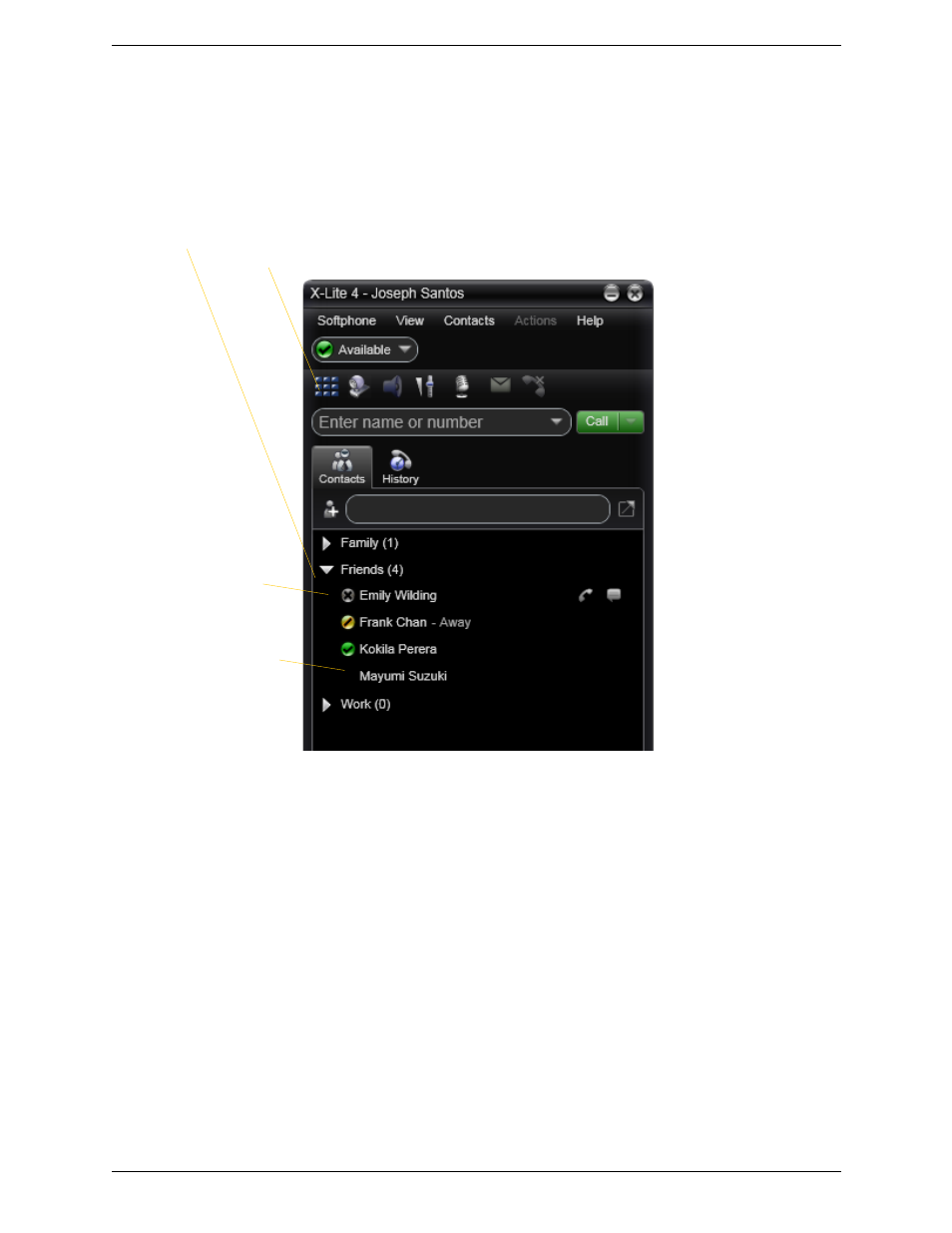 3 availability, Availability, Sharing availability | CounterPath X-Lite 4 for Windows User Guide User Manual | Page 28 / 62