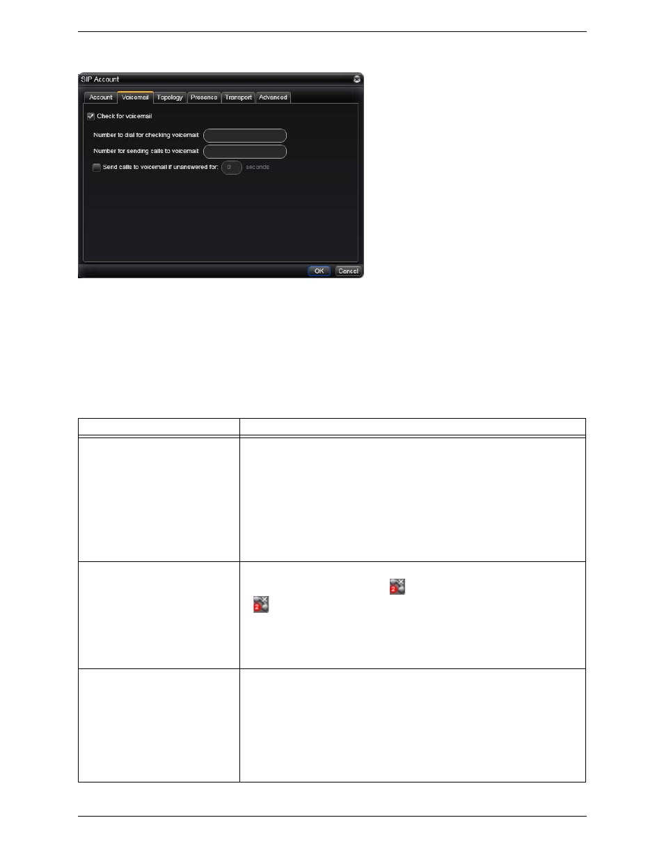 Sip account properties – voicemail | CounterPath X-Lite 4 for Windows User Guide User Manual | Page 35 / 62