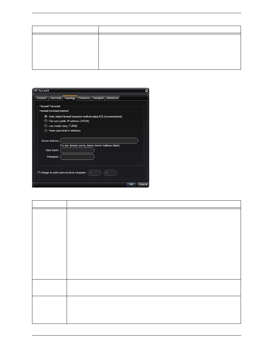 Sip account properties – topology | CounterPath X-Lite 4 for Windows User Guide User Manual | Page 36 / 62