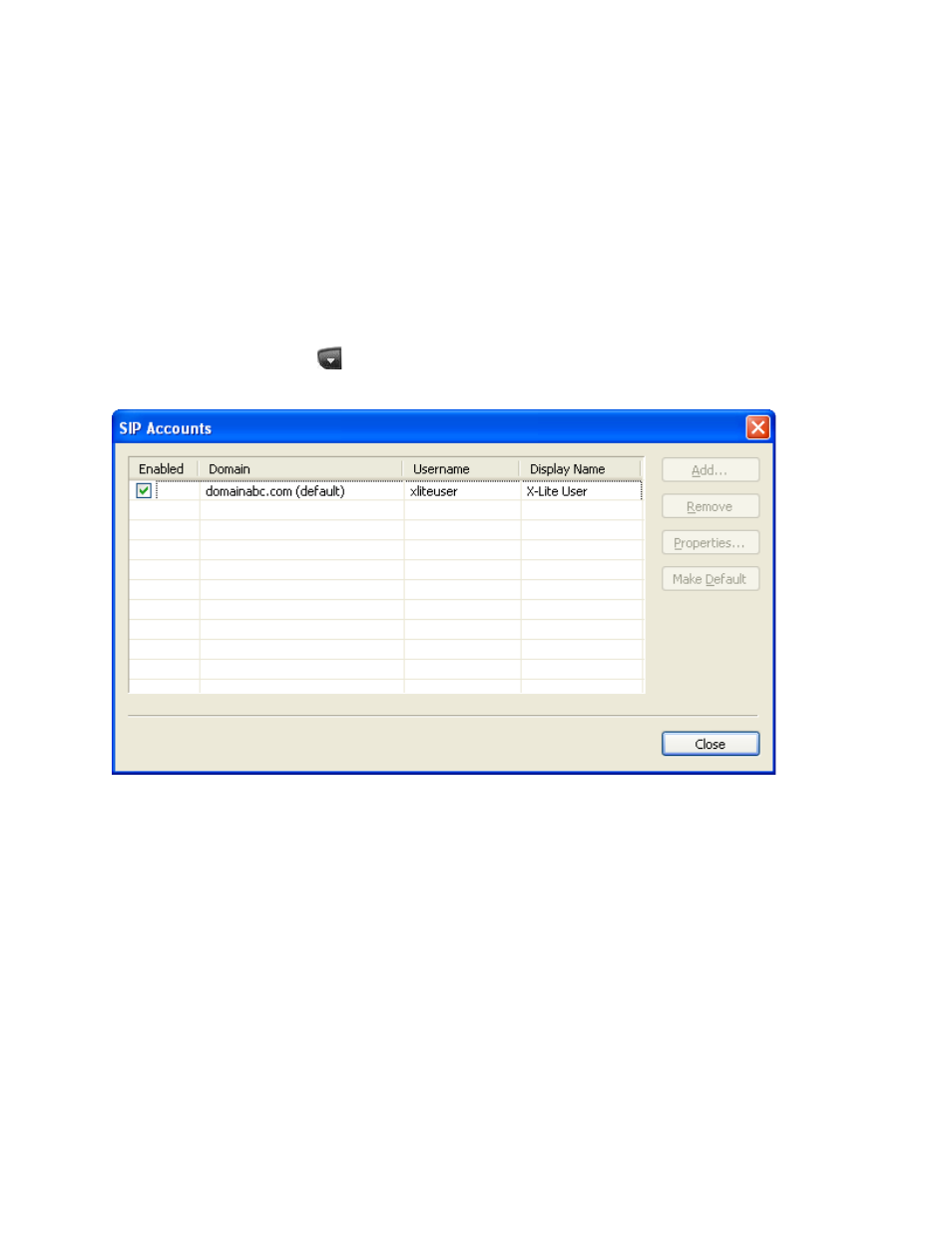 2 sip account settings, Sip accounts | CounterPath X-Lite 3.0 User Guide User Manual | Page 44 / 66