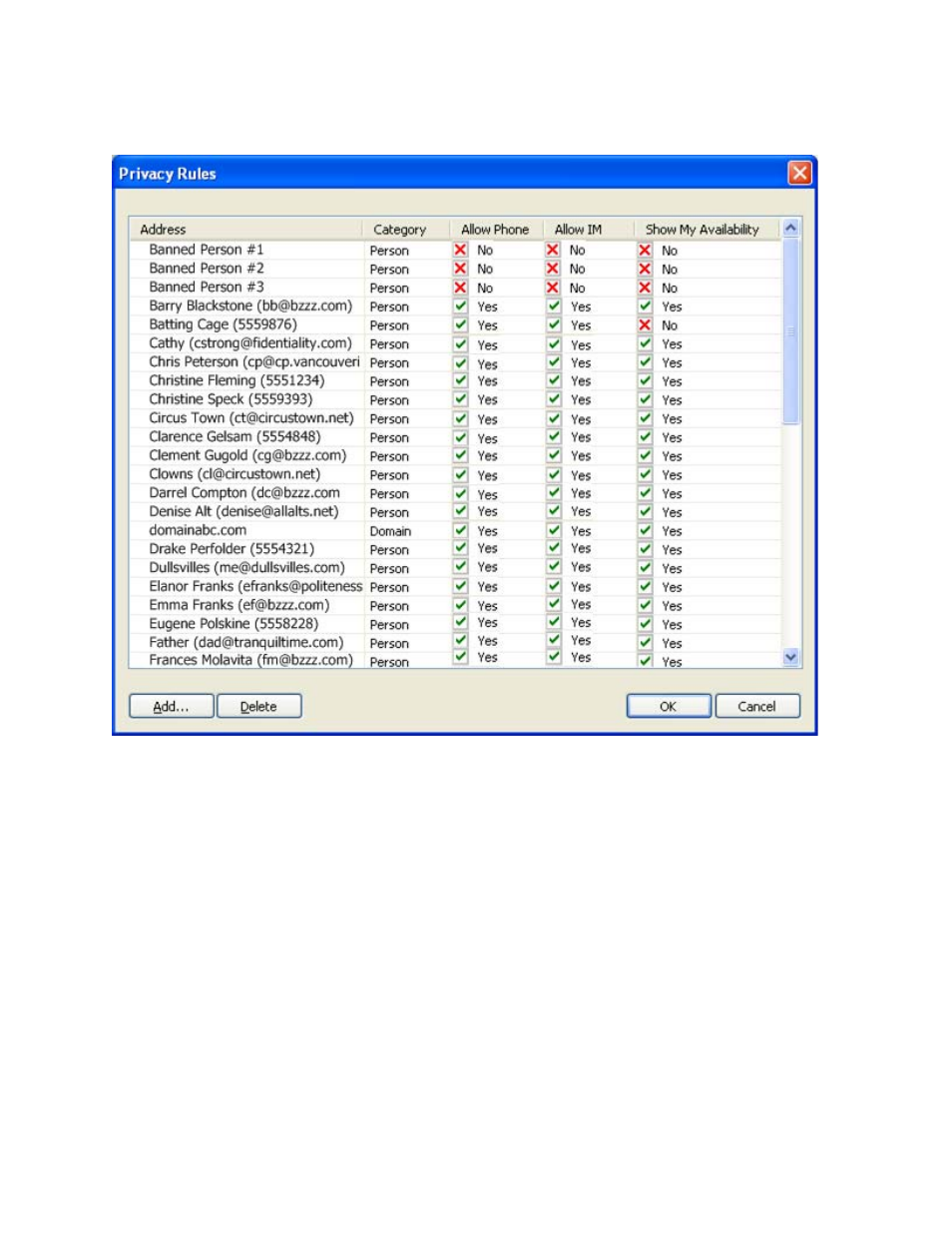 3 privacy rules, 4 open diagnostic log and folder | CounterPath X-Lite 3.0 User Guide User Manual | Page 55 / 66